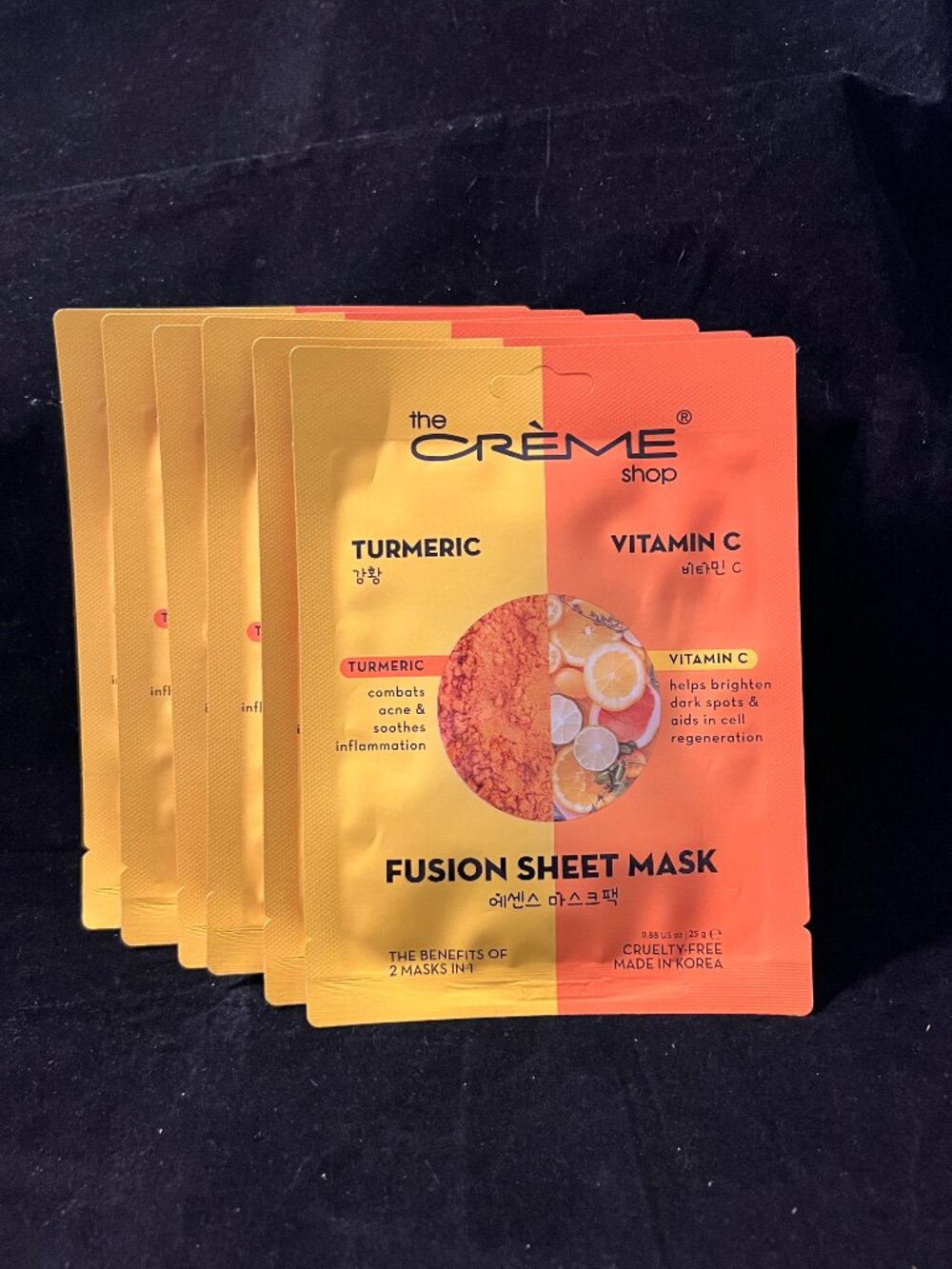 The Crème Shop Turmeric & Vitamin C Fusion Sheet Mask X 6 NWT